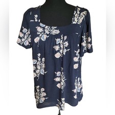Lucky Brand Square neck Pheasant top S/P