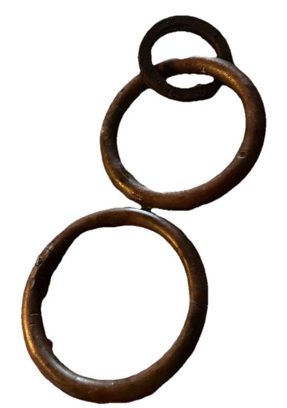 VINTAGE BRASS  Bull Nose Rings 3" Diameter, Made In USA,  SET OF 2-Solid.