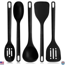 MOACC 13" Heat-Resistant Silicone Kitchen Utensils Set - BPA-Free Non-Stick