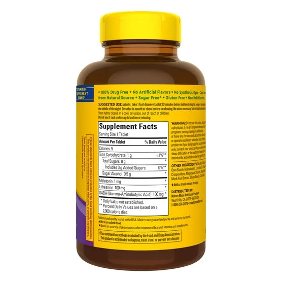 Nature Made Wellblends Back To Sleep, 120 Fast Dissolve Tablets