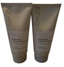 SKIN Exfoliating Quick In Shower Face Mask  Believe Beauty 6 FL Oz Set Of 2