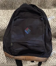 Enron Company Backpack Vintage 90s Logo Black,  3 Zip Compartments, Employee Own