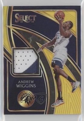 2019-20 Panini Select Swatches Gold Prizm /10 Andrew Wiggins #SS-AWG e0h