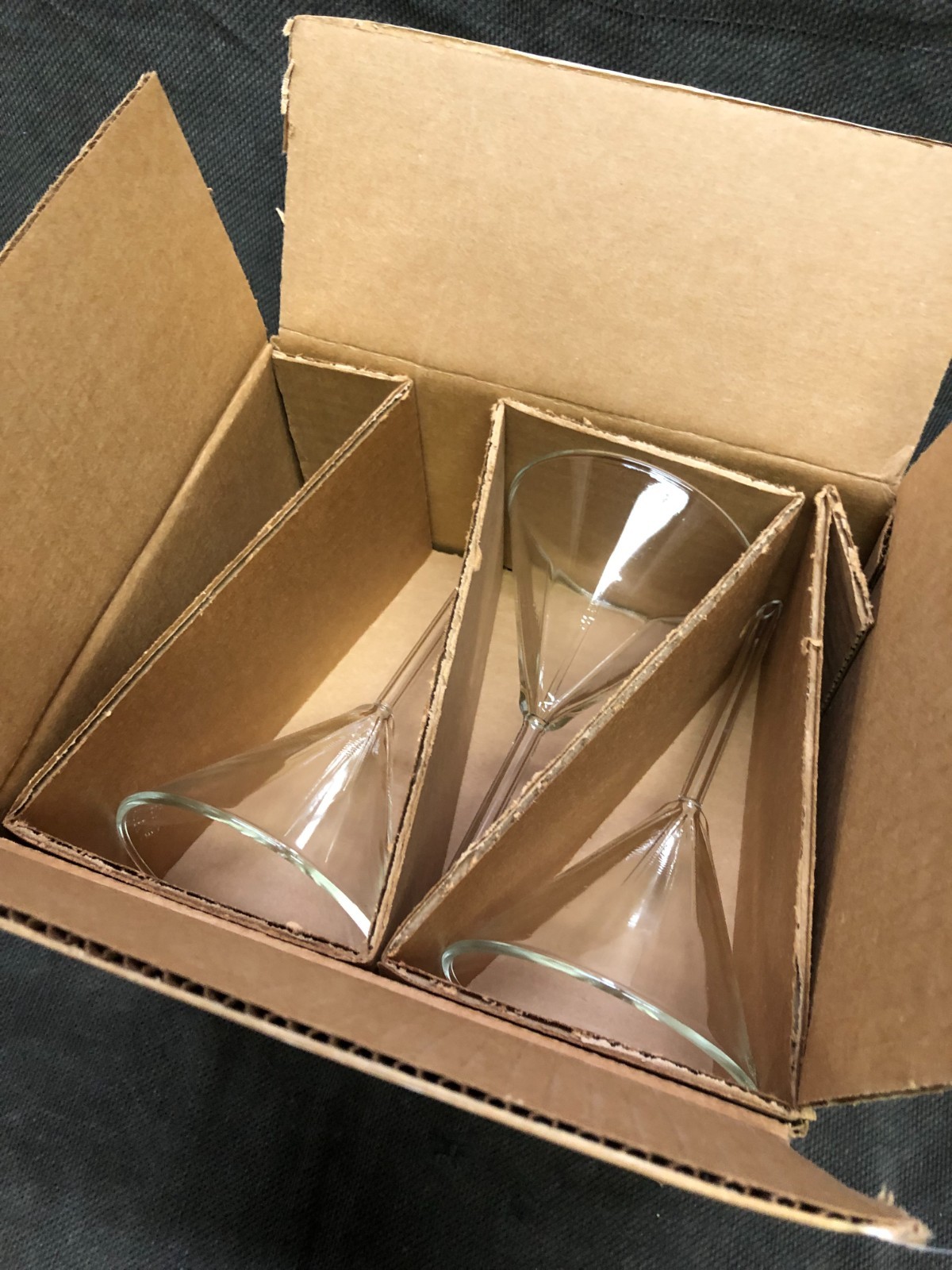 6 NEW 100mm Pyrex Glass Filter funnel, lab funnels