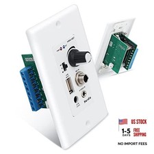 Bluetooth Wall Amplifier - 4 Channels - Volume Control Wall Plate