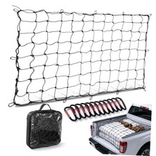 Heavy Duty Cargo Net for Pickup Truck Bed 4'x6' Stretches to 8'x12' Secure