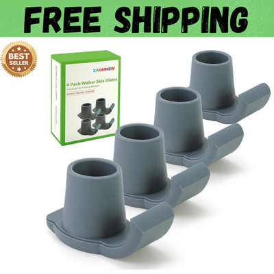 4 Pack Walker Skis Glides Universal Sliders for Folding Walkers Ideal Mobility