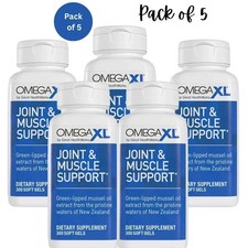 Omega XL Joint  Muscle Support   300 Softgels Each   Pack of 5   1500 Total
