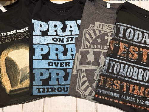 Juego de 4 Camisetas Med Para Mujer Plus Gráficas Cristiano Jesús Amor En Fe Palabras