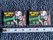 Goosebumps "On Video Sept. 3" Promotional Pins/Buttons Lot of 2
