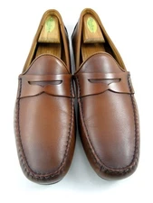 Allen Edmonds "SUPER SPORT DRIVER" Leather Penny Loafers 11 D Dark Chili (679N)