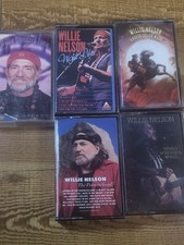 Lot Of 5 Willie Nelson Cassettes, The Promise Land, Night Life And 3 More Tested