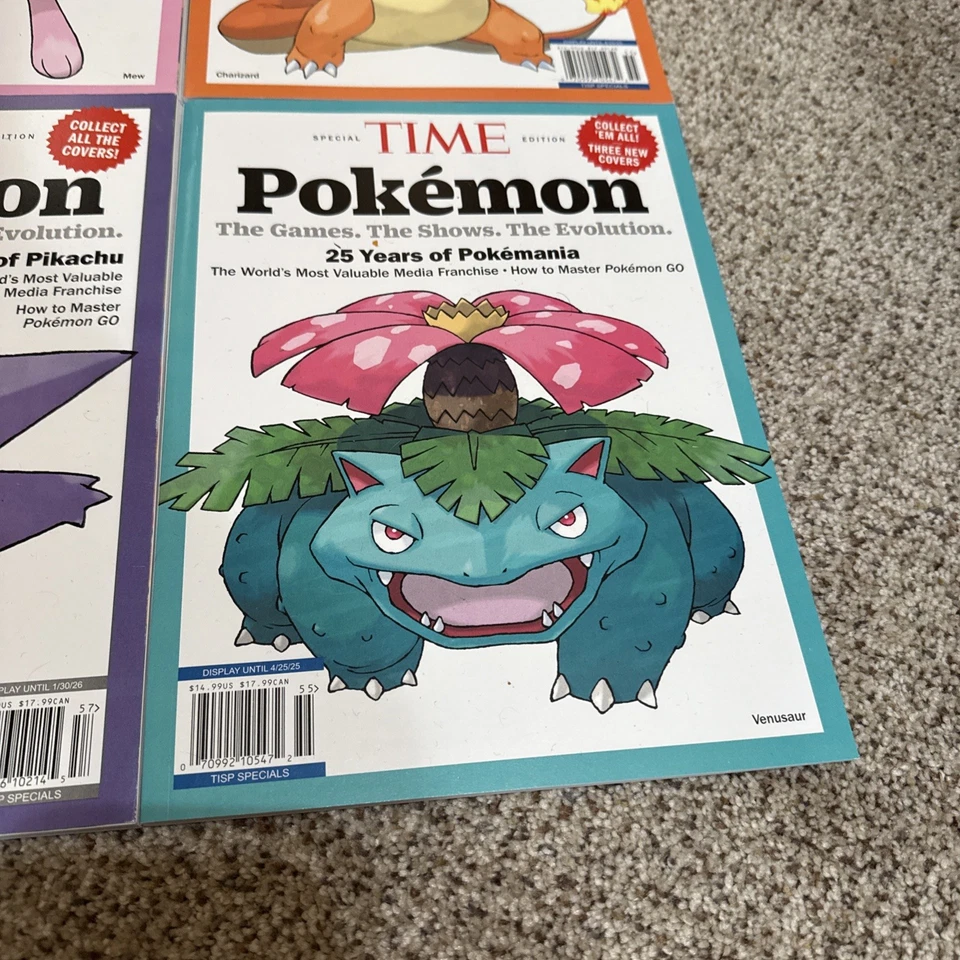 POKEMON TIME MAGAZINE 2025 SPECIAL EDITION SET OF 6 -25 YEARS OF POKEMAINIA- - Image 4 of 4