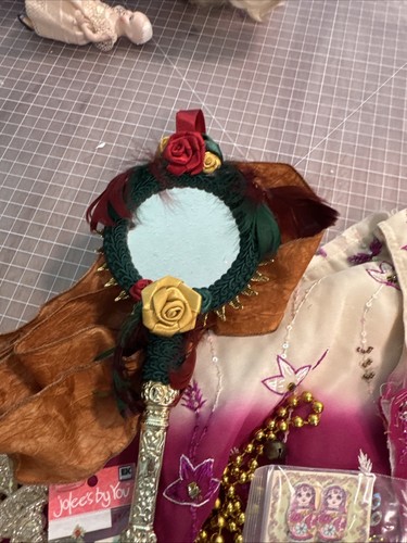Vintage Spitzenborte exotische Tasche Handwerk Nähen Trödel Schublade halbe Puppe Schnipsel - Bild 6 von 12