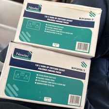 2 X 13A Gang DP Switched Socket With Polished Chrome Finish