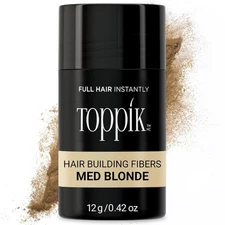 Toppik Hair Fibers Medium Blonde 0.42oz, Instantly Fuller Hair Look