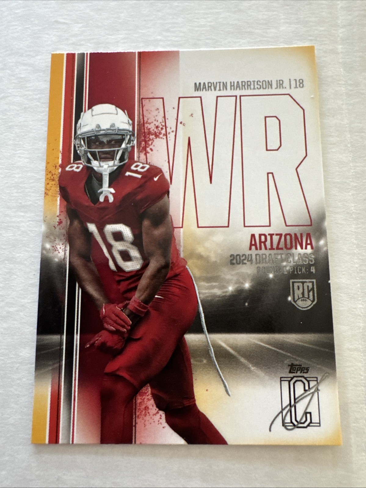 2024 Topps Signature Class - Rookies Marvin Harrison Jr. #61 Red & Yellow (RC)