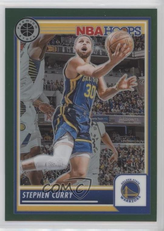2023-24 Panini NBA Hoops Premium Stock Green Prizm /75 Stephen Curry #192 0xl5