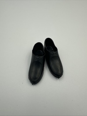 Vintage Ken Doll Sized Clone Black Shoes Hong Kong MINTY ~ 1960's