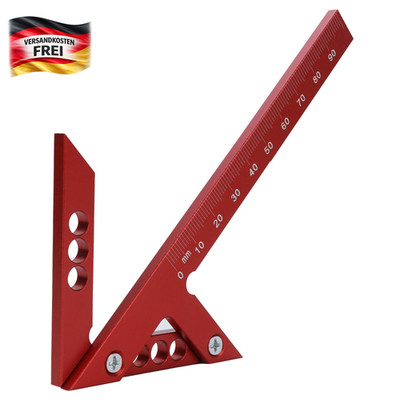 Zentrumsfinder Winkelmesser 45/90 Grad präzise Aluminium Messgerät für Holzarbei