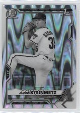 2021 Bowman Draft Chrome Black & White RayWave Refractor Jacob Steinmetz 0qc2