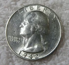 1942 S - Washington Quarter - GEM BU