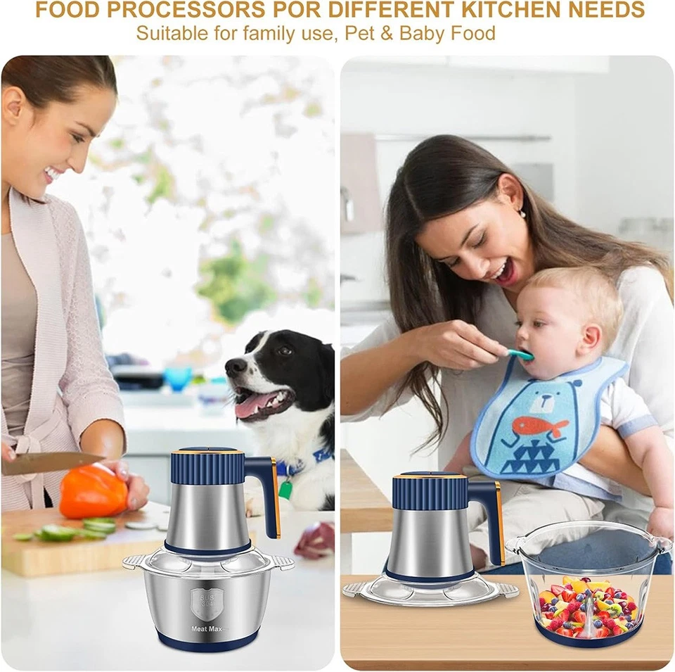 5L Electric Meat Grinder Food Processor Fruits Blender Veg Chopper Sausage Maker - Image 4 of 4