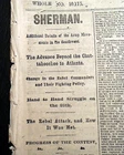 BATTLE OF RUTHERFORD'S FARM Winchester VA Virginia 1864 NYC Civil War Newspaper