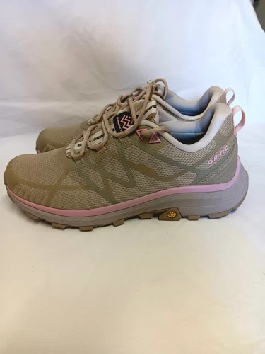 NEW Hi-Tec Women’s AWW Mauna Hiker WP Shoes Tan Pink Yellow Size 11 Waterproof