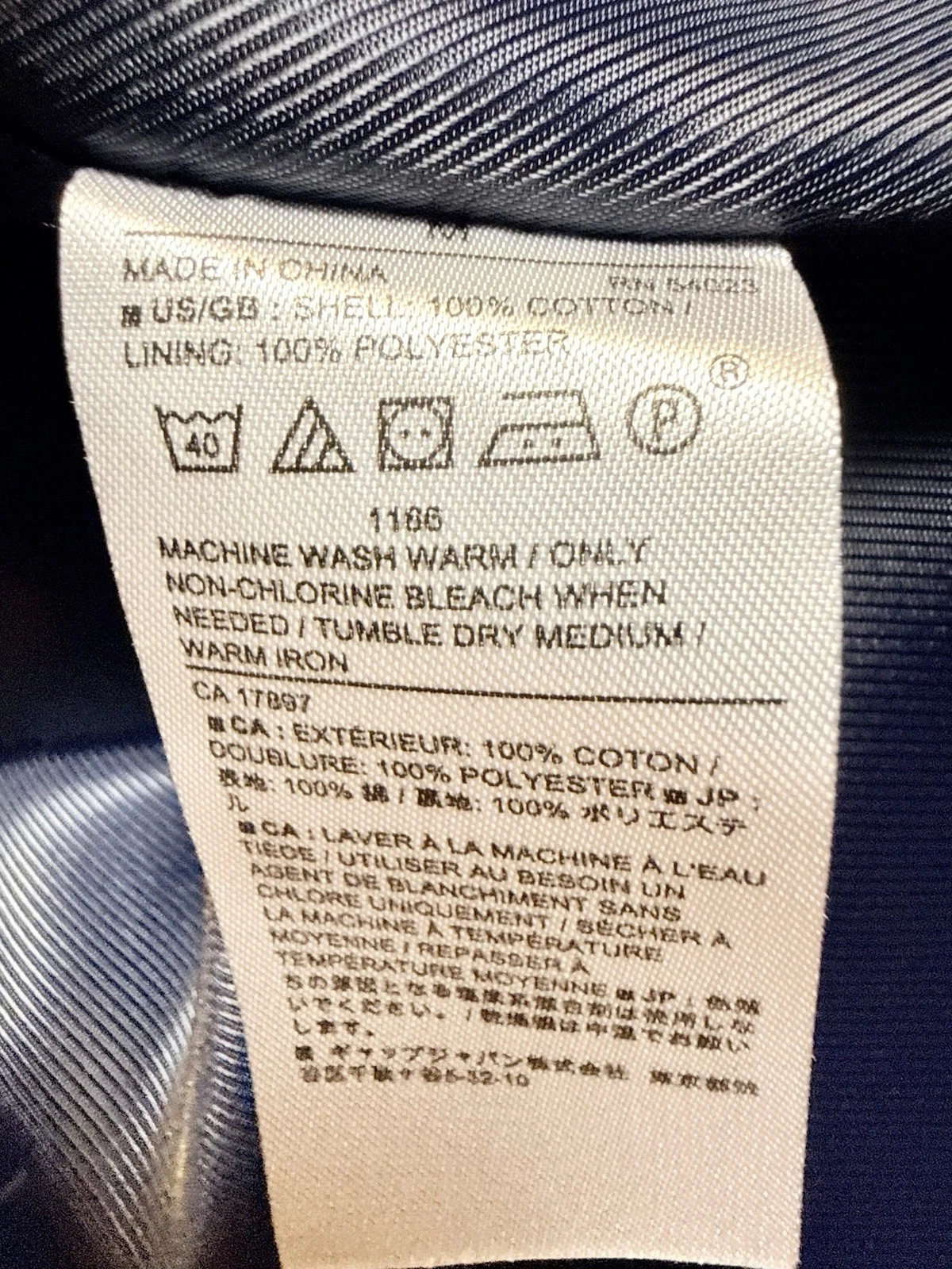 Banana Republic Men’s MAC JACKET-P Gray Lined Cotton Mac Jacket Button M - product detail image 6