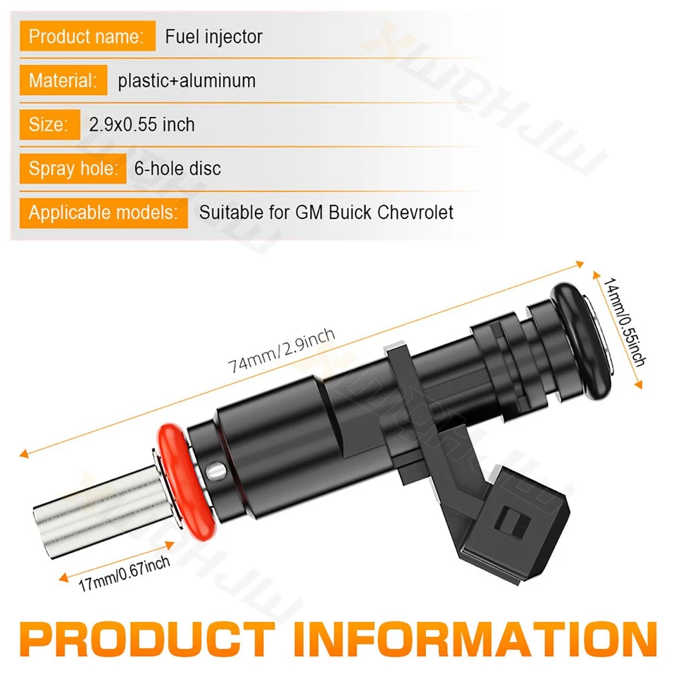 Juego de 6 inyectores de combustible de alta calidad 7531634 para BMW 530i 2006-2007 Foto 3 de 4