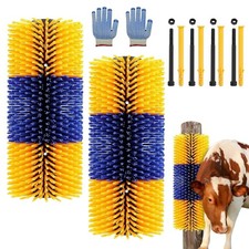 2PCS Livestock Scratch Brushes, Horse Scratcher Full Massage Brush Kit, Relie...