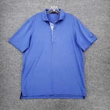 Greyson Polo Shirt Mens L Large Blue Streamsong Black Golf Peformance Collared