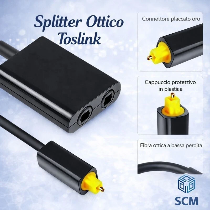 Cavo Fibra Ottica Toslink G&BL 1 Metro: Collegamento Audio Digitale Senza Disturbi - 2