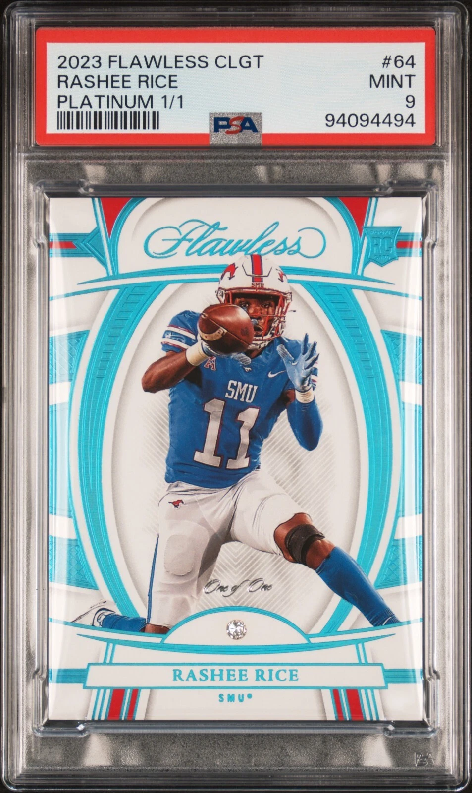 Rashee Rice Panini Flawless Collegiate #64 Platinum 1/1