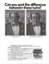 Vintage Print Ad Toshiba BD 3201 - Can You Spot The Difference? - Nov 1980
