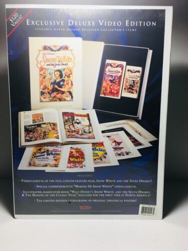 Walt Disney's Snow White & the Seven Dwarfs Exclusive VHS Deluxe Edition New - Picture 3 of 4