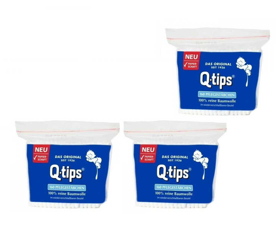 Q-tips® Pflegestäbchen Duo-Applikatoren – 24 X 30 Stück, In Runddose – Ohne Plastik, Für Make-up & Reinigung