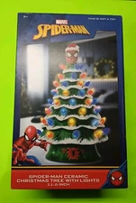Spiderman  Large Ceramic Christmas Light Up Tree New In Box  11.6" Inches Marvel