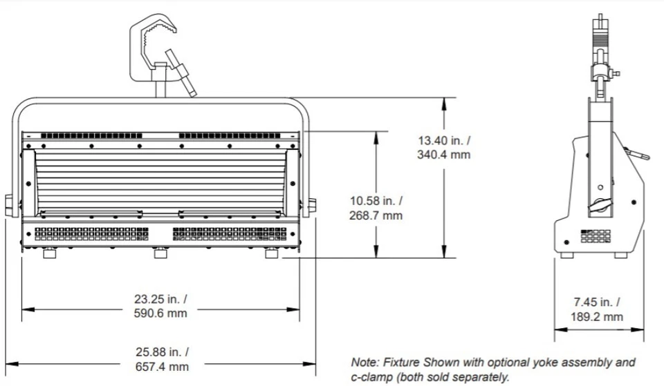 Altman Spectra Cyc 200 RGBA LED Wash Light 7534 Lumens w/Yoke &PowerCON SSCYC200 - Image 4 of 4