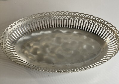 Vintage 1973 WMF-IKORA Tarnish Resistant Silver Plated Basket  11  X 7 