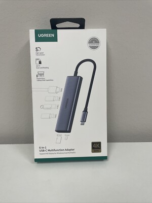 UGreen 6 in 1 USB-C Multifunction Adapter - New