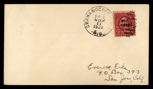 Mayfairstamps US 1928 Omaha and Ogden RPO Molly Pitcher Overlay Cover aar_79133