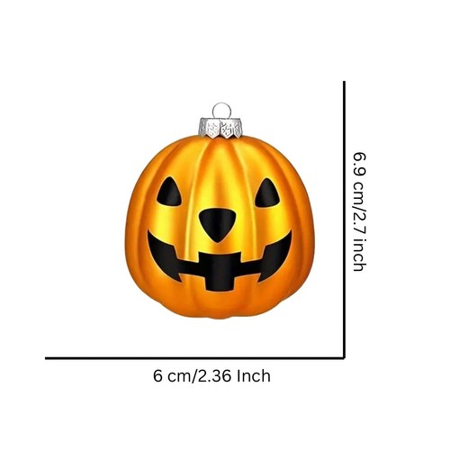 12 Stück Jack O Laterne Christbaumschmuck Herbst Halloween Ornament 2024 - Bild 5 von 6