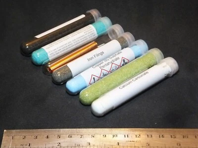 Chemistry Set Chemical Samples From kitchen-chemistry Tubes 25g Bags