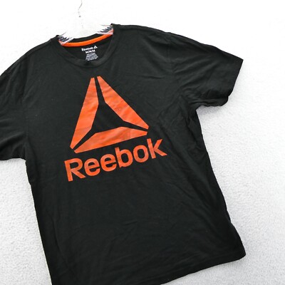reebok アルゼンチン シャツ センターロゴ メッシ Reebok Shirt Mens Medium Black Preppy Sport Athletic Gym Soccer