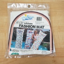 Vintage Intex The Wet Set Fashion Mat Polka Dot Pool Float Style 59711 72  x27  