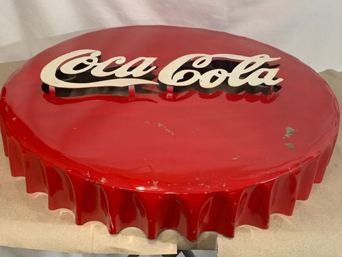 Handcrafted 21 Inch Coca-Cola Bottlecap 3D Wall Sign One of A Kind! - Picture 3 of 17