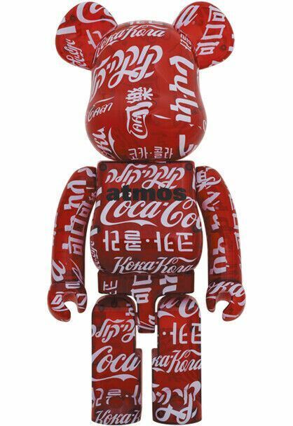 BE@RBRICK Medicom toy Bearbrick atmos ~ Coca-Cola CLEAR RED 1000 “