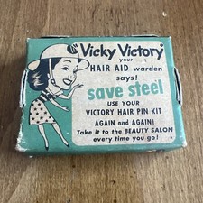 WWII Era Womens Hair Pin Kit Box Pins Vicky Victory Smith Buffalo New York